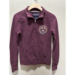 Women’s Jansport 1/4 Zip Pullover Sweater Harvard University VE RI TAS Size Sm